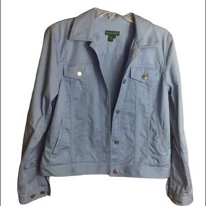 Ralph Lauren light blue denim jacket size M EUC